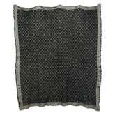 ルイ ヴィトン モノグラム スカーフ ブラック グレー シルク ウール レディース LOUIS VUITTON 【中古】