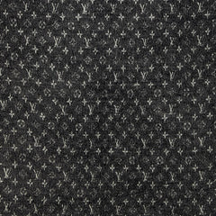 ルイ ヴィトン モノグラム スカーフ ブラック グレー シルク ウール レディース LOUIS VUITTON 【中古】