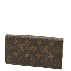 ルイ ヴィトン モノグラム ポシェット ポルトモネ クレディ 長財布 M61723 ブラウン PVC レザー レディース LOUIS VUITTON 【中古】