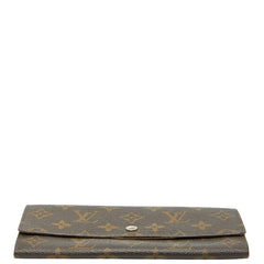 ルイ ヴィトン モノグラム ポシェット ポルトモネ クレディ 長財布 M61723 ブラウン PVC レザー レディース LOUIS VUITTON 【中古】