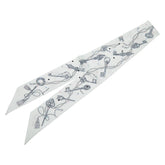 エルメス ツイリー LES CLES A POIS スカーフ ホワイト マルチカラー レディース HERMES 【中古】