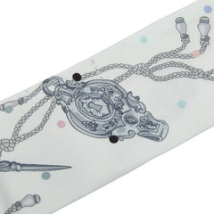 エルメス ツイリー LES CLES A POIS スカーフ ホワイト マルチカラー レディース HERMES 【中古】