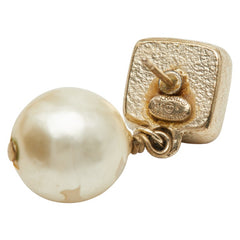 シャネル ココマーク パール ピアス ゴールド オレンジ メッキ フェイクパール レディース CHANEL 【中古】