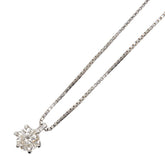 Pt850 プラチナ Pt900 プラチナ ダイヤ0.35ct 1P プチ ペンダントネックレス レディース 【中古】