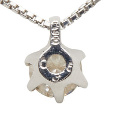 Pt850 プラチナ Pt900 プラチナ ダイヤ0.35ct 1P プチ ペンダントネックレス レディース 【中古】