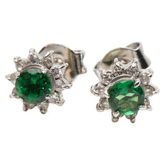 K18WG ホワイトゴールド ダイヤ0.1ct スタッドピアス レディース 【中古】