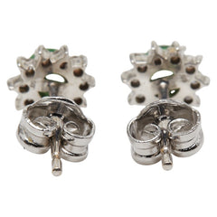 K18WG ホワイトゴールド ダイヤ0.1ct スタッドピアス レディース 【中古】