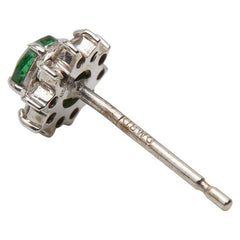 K18WG ホワイトゴールド ダイヤ0.1ct スタッドピアス レディース 【中古】