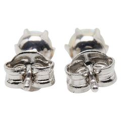 K18WG ホワイトゴールド オパール スタッドピアス レディース 【中古】