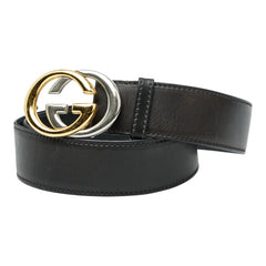 グッチ ベルト サイズ:95/38 ブラック レザー レディース GUCCI 【中古】