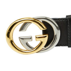 グッチ ベルト サイズ:95/38 ブラック レザー レディース GUCCI 【中古】