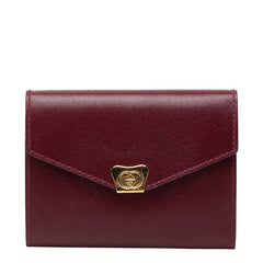 グッチ - 手帳カバー 031 379 4328 ワインレッド ボルドー レザー レディース GUCCI 【中古】