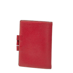 エルメス アジェンダGM 手帳カバー レッド オレンジ シェーブル レディース HERMES 【中古】