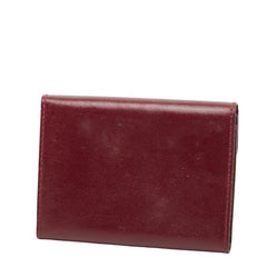 グッチ 手帳カバー 031 379 4328 ワインレッド ボルドー レザー レディース GUCCI 【中古】