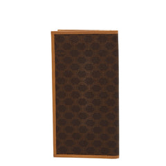 セリーヌ マカダム 札入れ ブラウン PVC レザー レディース CELINE 【中古】