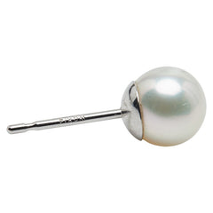 K14WG ホワイトゴールド アコヤパール6.5~6.6mm ピアス レディース 【中古】