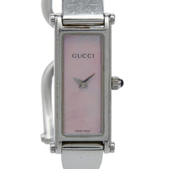 グッチ 腕時計 バングルウォッチ 1500L クオーツ ピンク文字盤 ステンレススチール レディース GUCCI 【中古】