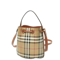 バーバリー ノバチェック TBロゴ ハンドバッグ ショルダーバッグ 2WAY ベージュ マルチカラー PVC レザー レディース BURBERRY 【中古】