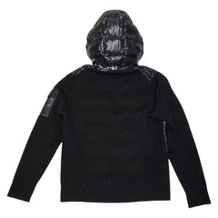 モンクレール MAGLIONE TRICOT CARDIGAN ダウンジャケット 切替 サイズXL E20919416200 ブラック ナイロン ダウン90%/フェザー10% メンズ MONCLER 【中古】