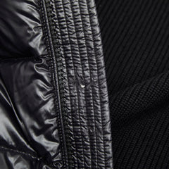 モンクレール MAGLIONE TRICOT CARDIGAN ダウンジャケット 切替 サイズXL E20919416200 ブラック ナイロン ダウン90%/フェザー10% メンズ MONCLER 【中古】