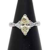 Pt900 プラチナ ダイヤ1.807ct ダイヤ0.27ct マーキスカット リング 指輪 レディース 12号 【中古】