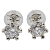 Pt900 プラチナ ダイヤ0.50ct ピアス レディース 【中古】