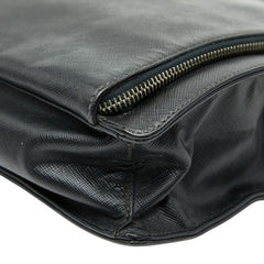 プラダ 三角ロゴプレート ハンドバッグ ビジネスバッグ ブラック サフィアーノレザー レディース PRADA 【中古】