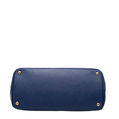 プラダ 三角ロゴプレート ハンドバッグ トートバッグ BN1844 ブルー サフィアーノレザー レディース PRADA 【中古】
