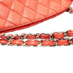 シャネル マトラッセ ココマーク チェーン ショルダーバッグ オレンジ系 キャビアスキン レディース CHANEL 【中古】