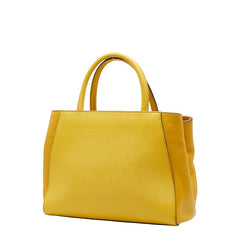 フェンディ プチトゥージュール ハンドバック ショルダーバッグ 2WAY 8BH253 イエロー レザー レディース FENDI 【中古】