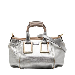 クロエ エテル ハンドバッグ ショルダーバッグ 2WAY シルバー レザー レディース Chloe 【中古】