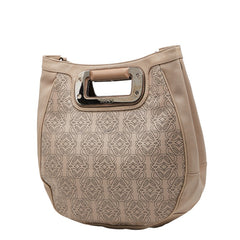 ロエベ アナグラム ハンドバッグ ショルダーバッグ 2WAY ベージュ レザー レディース LOEWE 【中古】