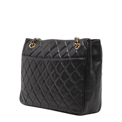 シャネル マトラッセ チェーン ショルダーバッグ ブラック ラムスキン レディース CHANEL 【中古】