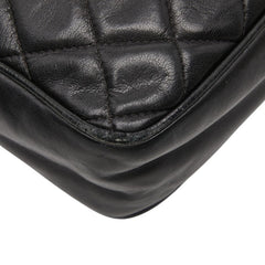 シャネル マトラッセ チェーン ショルダーバッグ ブラック ラムスキン レディース CHANEL 【中古】