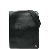 モンブラン ロゴ ショルダーバッグ ブラック レザー レディース MONTBLANC 【中古】