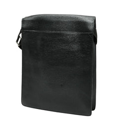 モンブラン ロゴ ショルダーバッグ ブラック レザー レディース MONTBLANC 【中古】