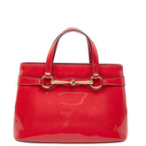 グッチ ホースビット ハンドバッグ ピンク パテントレザー レディース GUCCI 【中古】