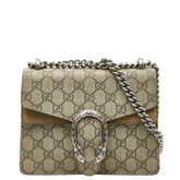 グッチ GGスプリーム ディオニュソス チェーン ショルダーバッグ 421970 ベージュ PVC レザー スエード レディース GUCCI 【中古】