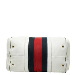 グッチ シェリーライン ミニボストンバッグ ショルダーバッグ 2WAY 247205 ベージュ レッド キャンバス レザー レディース GUCCI 【中古】