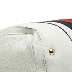 グッチ シェリーライン ミニボストンバッグ ショルダーバッグ 2WAY 247205 ベージュ レッド キャンバス レザー レディース GUCCI 【中古】