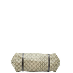 グッチ GGスプリーム トートバッグ 197953 ベージュ ブラウン PVC レザー レディース GUCCI 【中古】