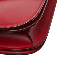 セリーヌ クラシックボックス ミディアム ショルダーバッグ レッド レザー レディース CELINE 【中古】