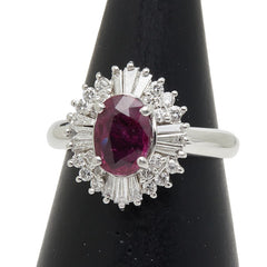 Pt900 プラチナ ルビー1.60ct ダイヤ0.60ct リング 指輪 レディース 11.5号 【中古】