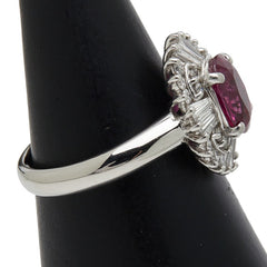 Pt900 プラチナ ルビー1.60ct ダイヤ0.60ct リング 指輪 レディース 11.5号 【中古】