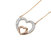 スワロフスキー ハート モチーフ ネックレス ピアス セット ゴールド メッキ レディース SWAROVSKI 【中古】
