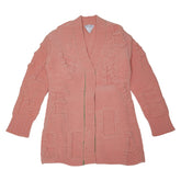 ボッテガヴェネタ エンボスロゴ カーディガン サイズXS 689713 ピンク ナイロン ポリウレタン レディース BOTTEGAVENETA 【中古】