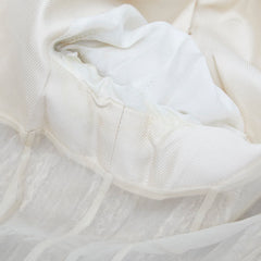 ルイ ヴィトン ノーカラーコート サイズ34 ベージュ ウール ナイロン モヘヤ レディース LOUIS VUITTON 【中古】