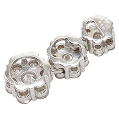 K18WG ホワイトゴールド ダイヤ1.00ct ペンダントトップ ネックレストップ 3連ダイヤ レディース 【中古】