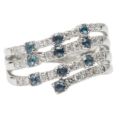 Pt900 プラチナ アレキサンドライト0.33ct ダイヤ0.30ct リング 指輪 レディース 11.5号 【中古】