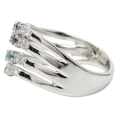 Pt900 プラチナ アレキサンドライト0.33ct ダイヤ0.30ct リング 指輪 レディース 11.5号 【中古】